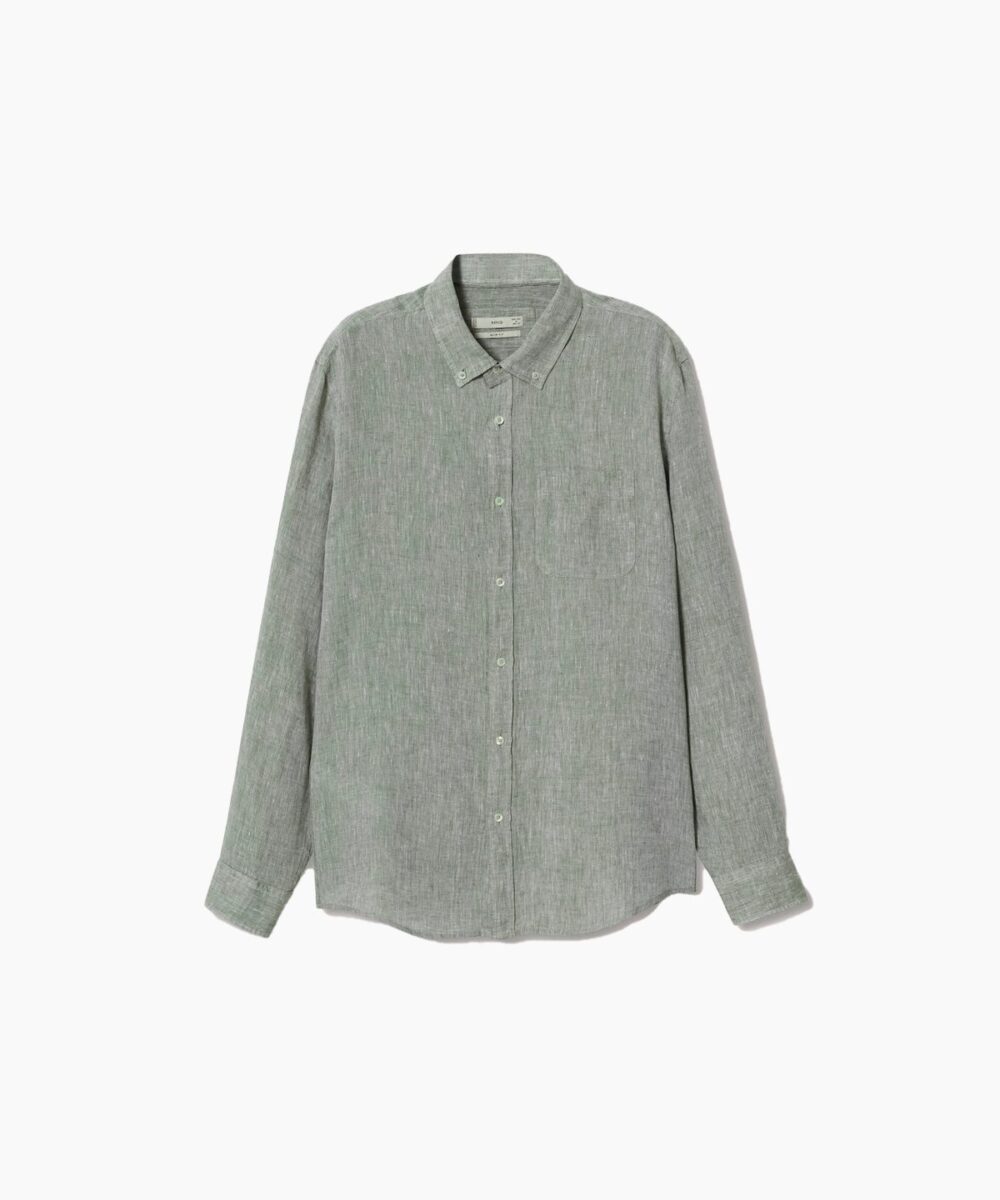 100% linen slim-fit shirt