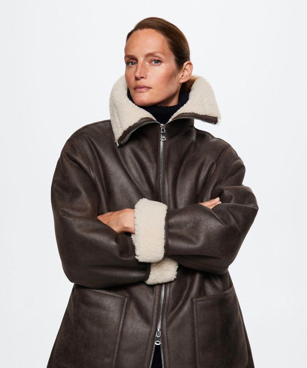 Faux shearling lining coat - Image 2