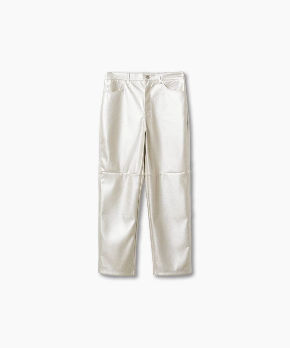 Metallic effect pants