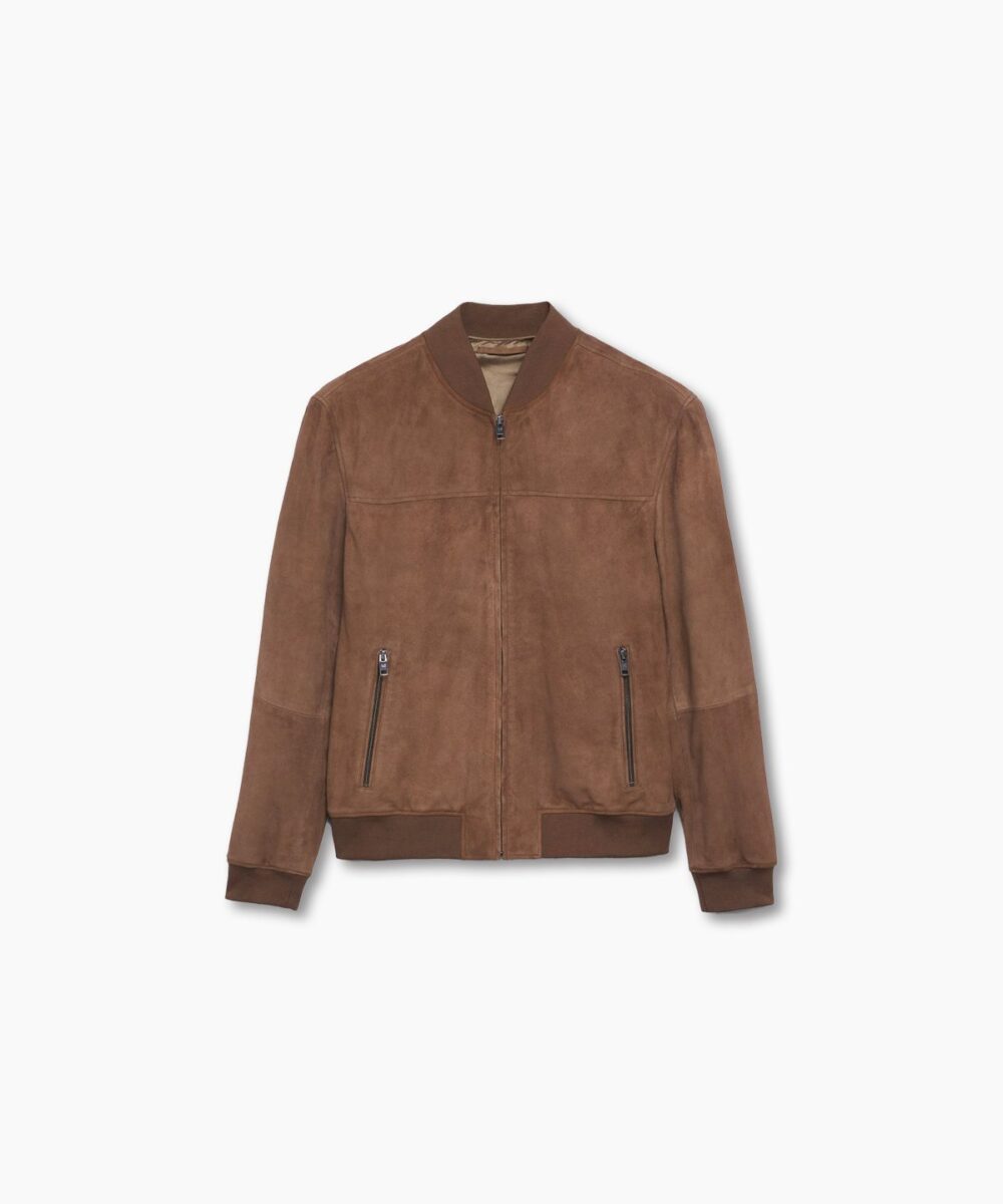 Suede bomber jacket