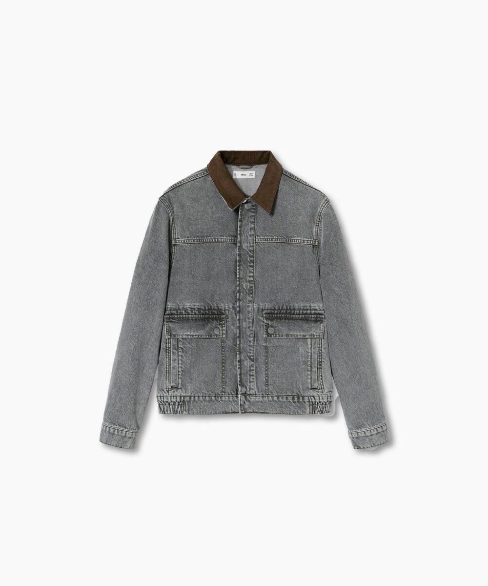 Collar denim jacket