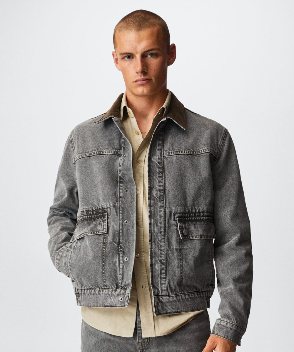 Collar denim jacket - Image 2